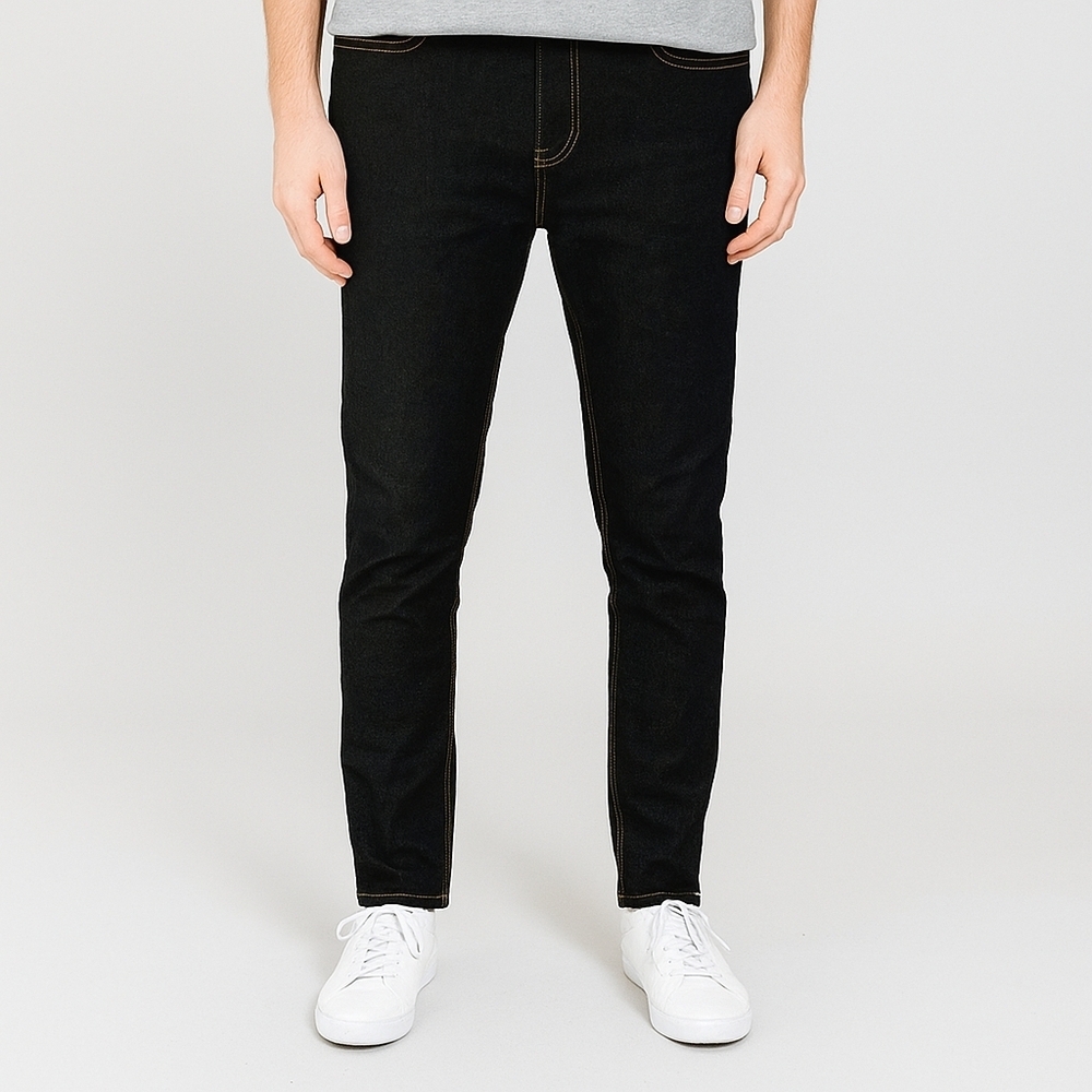Men's Gingtto Black Skinny Fit Jeans Size 32W 29L
